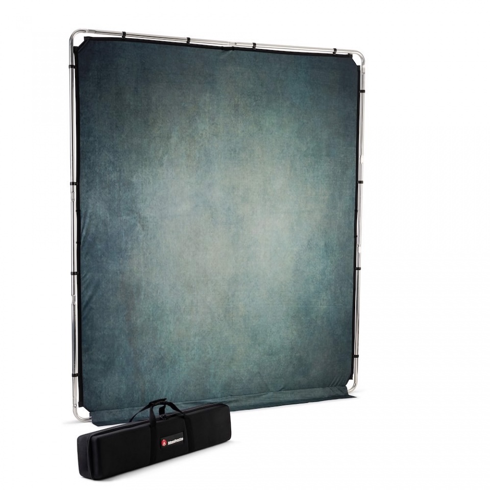 Manfrotto EzyFrame Kit Fondale Pieghevole Fotografia/Video Formato Large - 2 x 2,3m - Chroma Key Verde - Telaio a Montaggio Rapido in Alluminio - Custodia Trasporto Rigida - Ultraportatile - LL LB7946
